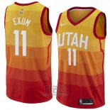 Camiseta Utah Jazz Dante Exum NO 11 Ciudad 2018 Amarillo