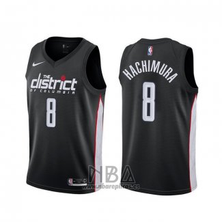 Camiseta Washington Wizards Rui Hachimura NO 8 Ciudad 2019-20 Negro