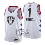 Camiseta All Star 2019 Brooklyn Nets Dangelo Russell NO 1 Blanco