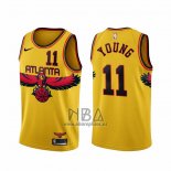 Camiseta Atlanta Hawks Trae Young NO 11 Ciudad 2021-22 Amarillo