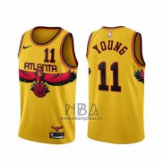 Camiseta Atlanta Hawks Trae Young NO 11 Ciudad 2021-22 Amarillo