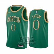 Camiseta Boston Celtics Jayson Tatum NO 0 Ciudad Verde