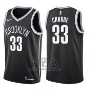 Camiseta Brooklyn Nets Allen Crabbe NO 33 Icon 2017-18 Negro