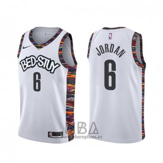 Camiseta Brooklyn Nets Deandre Jordan NO 8 Ciudad 2019-20 Blanco