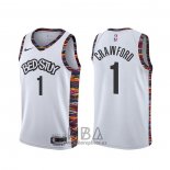 Camiseta Brooklyn Nets Jamal Crawford NO 1 Ciudad Blanco