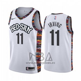 Camiseta Brooklyn Nets Kyrie Irving NO 11 Ciudad 2019-20 Blanco