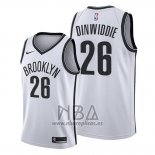 Camiseta Brooklyn Nets Spencer Dinwiddie NO 26 Association Edition Blanco