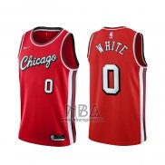 Camiseta Chicago Bulls Coby White NO 0 Ciudad 2021-22 Rojo