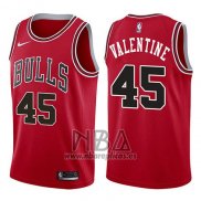 Camiseta Chicago Bulls Denzel Valentine NO 45 Icon 2017-18 Rojo