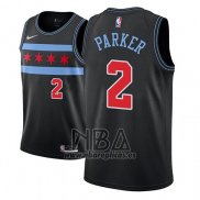 Camiseta Chicago Bulls Jabari Parker NO 2 Ciudad 2018-19 Negro