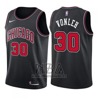 Camiseta Chicago Bulls Noah Vonleh NO 30 Statement 2017-18 Negro