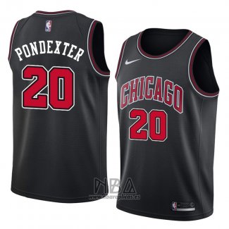 Camiseta Chicago Bulls Quincy Pondexter NO 20 Statement 2018 Negro