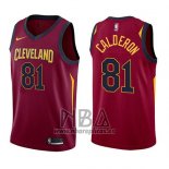 Camiseta Cleveland Cavaliers Jose Calderon NO 81 Icon 2017-18 Rojo