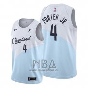 Camiseta Cleveland Cavaliers Kevin Porter Jr. NO 4 Earned 2019-20 Azul