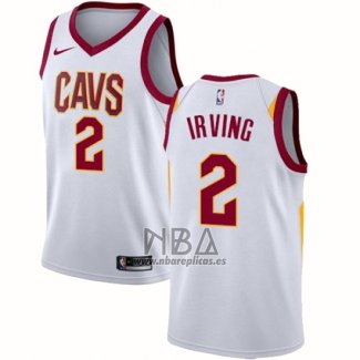 Camiseta Cleveland Cavaliers Kyrie Irving NO 2 Association 2017-18 Blanco