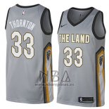 Camiseta Cleveland Cavaliers Marcus Thornton NO 33 Ciudad 2018 Gris