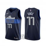 Camiseta Dallas Mavericks Luka Doncic NO 77 Statement Azul