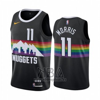 Camiseta Denver Nuggets Monte Morris NO 11 Ciudad Negro