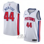 Camiseta Detroit Pistons Luis Montero NO 44 Association 2018 Blanco