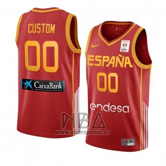 Camiseta Espana Personalizada 2019 FIBA Baketball World Cup Rojo