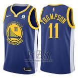 Camiseta Golden State Warriors Klay Thompson NO 11 2017-18 Azul