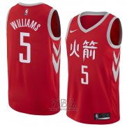 Camiseta Houston Rockets Troy Williams NO 5 Ciudad 2018 Rojo