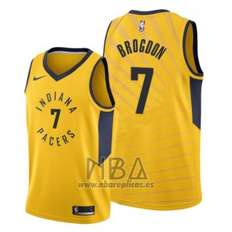 Camiseta Indiana Pacers Malcolm Brogdon NO 7 Statement Oro