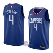 Camiseta Los Angeles Clippers Milos Teodosic NO 4 Icon 2018 Azul