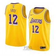 Camiseta Los Angeles Lakers Channing Frye NO 12 Icon 2018-19 Amarillo