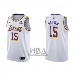 Camiseta Los Angeles Lakers Jabari Brown NO 15 Association 2021-22 Blanco