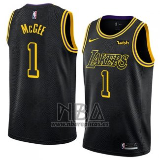 Camiseta Los Angeles Lakers Javale Mcgee NO 1 Ciudad 2018 Negro