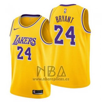 Camiseta Los Angeles Lakers Kobe Bryant NO 24 Icon 2018-19 Amarillo