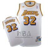 Camiseta Los Angeles Lakers Magic Johnson NO 32 Retro Blanco