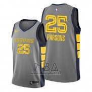 Camiseta Memphis Grizzlies Chandler Parsons NO 25 Ciudad Edition Gris