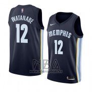 Camiseta Memphis Grizzlies Yuta Watanabe NO 12 Icon 2018 Azul