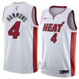 Camiseta Miami Heat Aj Hammons NO 4 Association 2018 Blanco