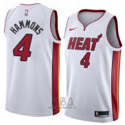 Camiseta Miami Heat Aj Hammons NO 4 Association 2018 Blanco