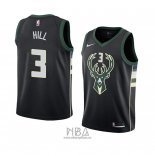 Camiseta Milwaukee Bucks George Hill NO 3 Statement 2018 Negro