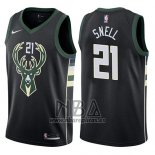 Camiseta Milwaukee Bucks Tony Snell NO 21 Statement 2017-18 Negro