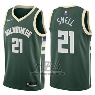 Camiseta Milwaukee Bucks Tony Snell NO 21 Swingman Icon 2017-18 Verde