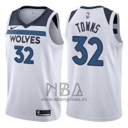 Camiseta Minnesota Timberwolves Karl-Anthony Towns NO 32 Association 2017-18 Blanco