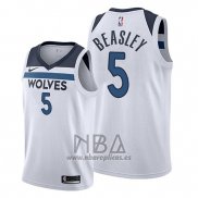 Camiseta Minnesota Timberwolves Malik Beasley NO 5 Association 2019-20 Blanco