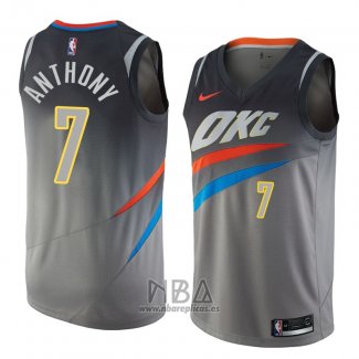 Camiseta Oklahoma City Thunder Carmelo Anthony NO 7 Ciudad 2018 Gris