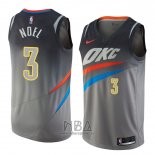 Camiseta Oklahoma City Thunder Nerlens Noel NO 3 Ciudad 2018 Gris