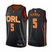 Camiseta Orlando Magic Mohamed Bamba NO 5 Ciudad Edition Negro2