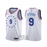 Camiseta Philadelphia 76ers Kyle O'quinn NO 9 Earned Blanco