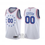 Camiseta Philadelphia 76ers Personalizada Earned Blanco