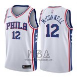 Camiseta Philadelphia 76ers T.j. McConnell NO 12 Swingman Association 2017-18 Blanco