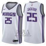 Camiseta Sacramento Kings Justin Jackson NO 25 Association 2017-18 Blanco