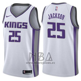 Camiseta Sacramento Kings Justin Jackson NO 25 Association 2017-18 Blanco